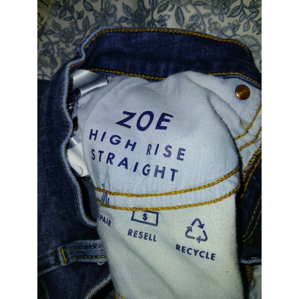 Lucky Brand Women's High Rise Zoe Straight Jeans Size 2 / 26 Ankle Blue Stretch - Picture 12 of 12